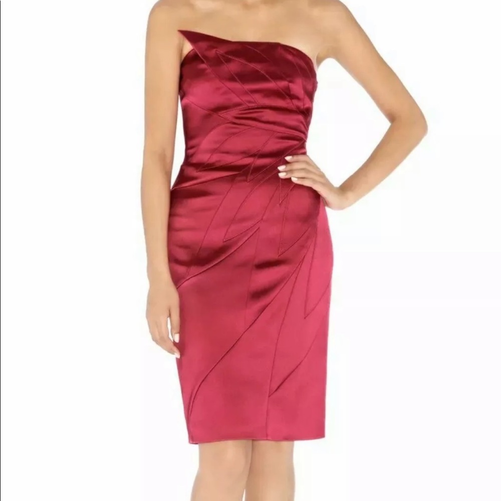 COPY - KAREN MILLEN PINK STRAPLESS WIGGLE DRESS